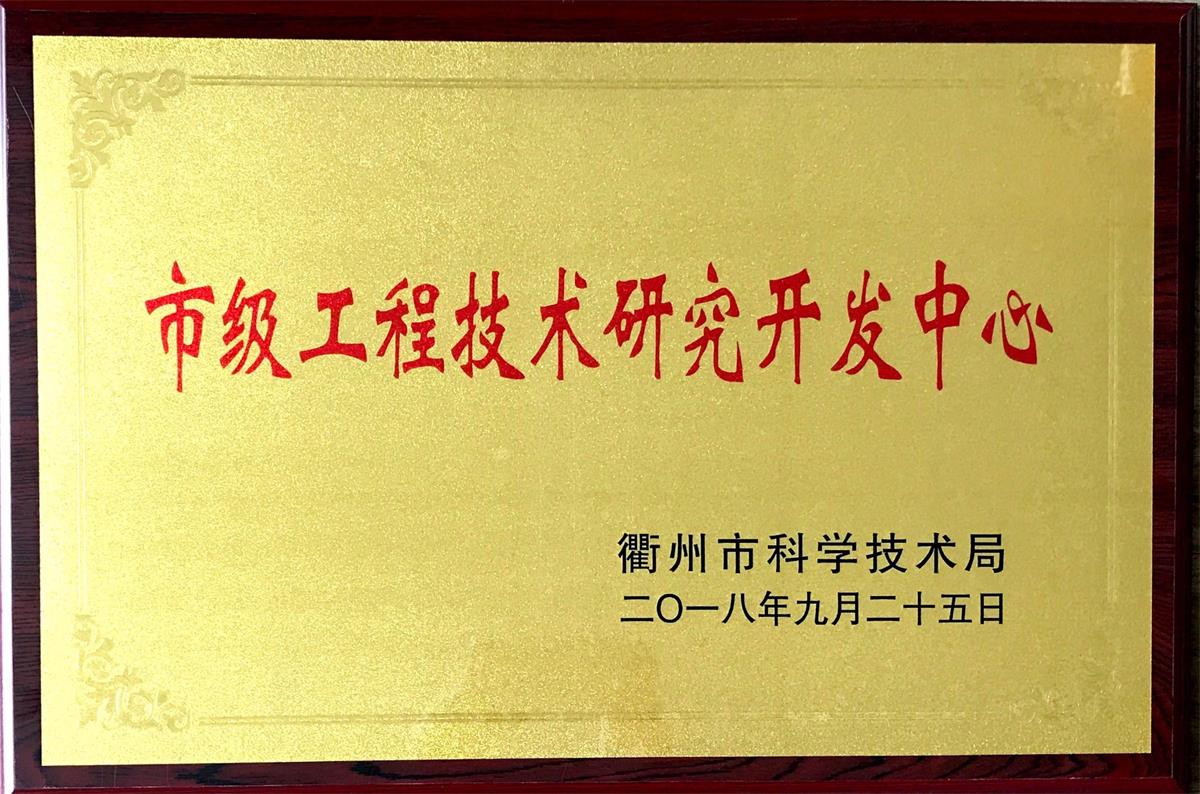 市級（jí）工程技術研究開發中（zhōng）心（xīn）
